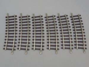 6 rails courbes R=381 15° Mailchort - HOrnby acH0