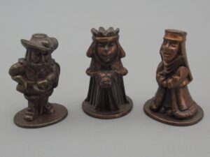 Ville médiévale - 3 figurines en métal - Kinder K98