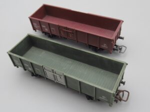 2 wagons tombereaux EUROP SNCF To 709557 marron - Jouef