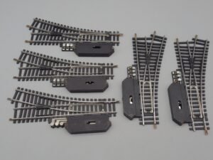 5 rails aiguillages à droite électrique 16.5 cm - Lima 3050