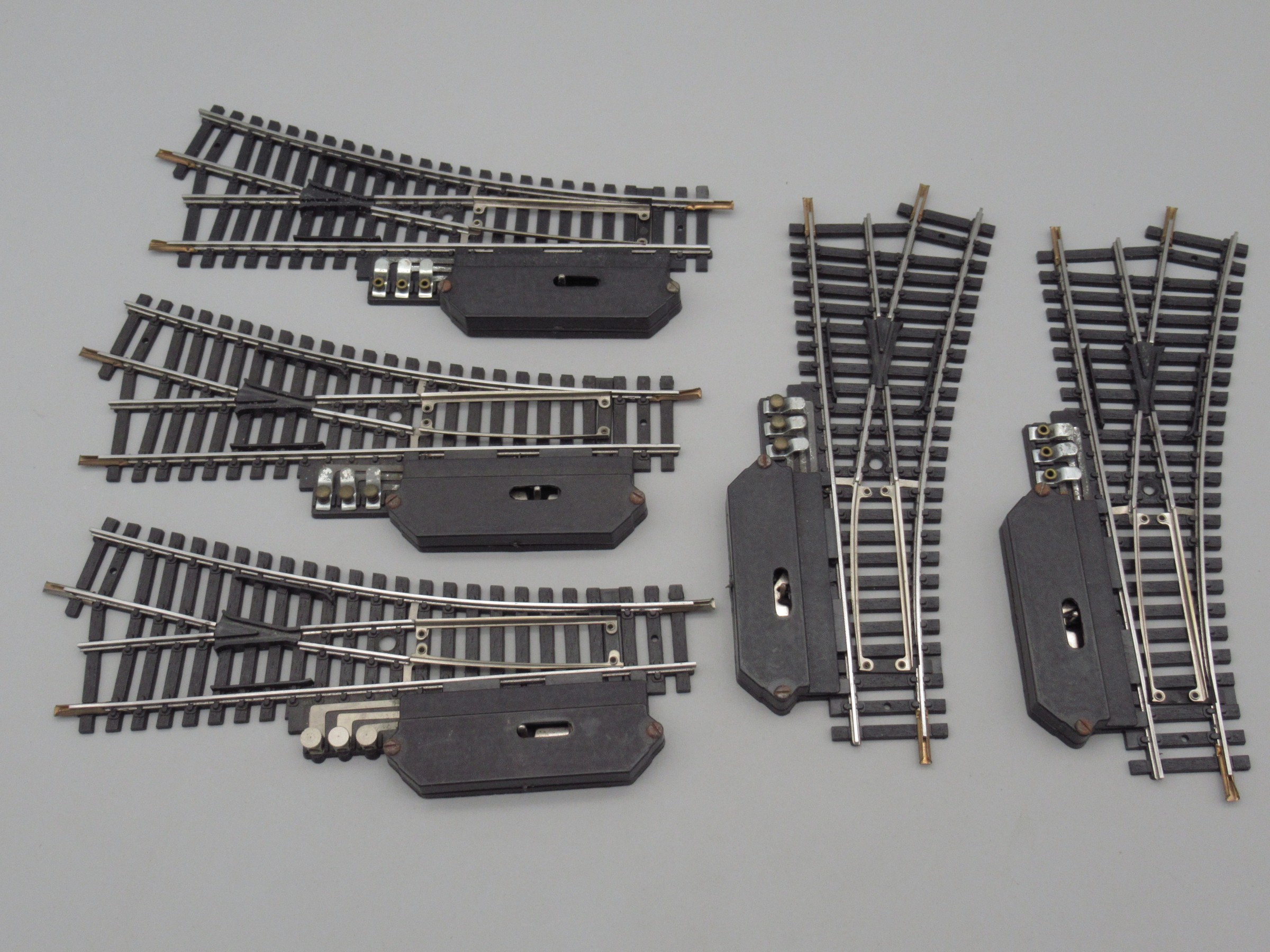 5 rails aiguillages à droite électrique 16.5 cm - Lima 3050