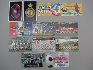 12 télécartes sur le football Italien