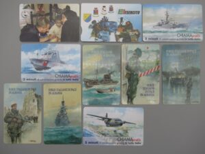 10 télécartes sur l'armée Italienne - Telecom Italia ou ATW