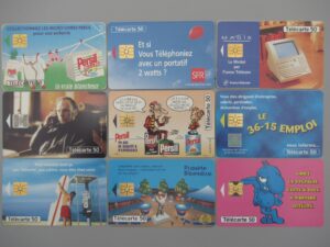 9 télécartes 50 unités - France Telecom