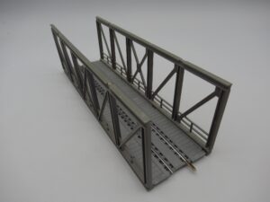 Pont avec rails 24.5 cm gris foncé - Passage supérieur - Jouef