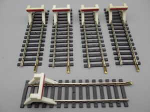 5 rails heurtoirs 10.1 cm mailchort rouge/blanc - Jouef