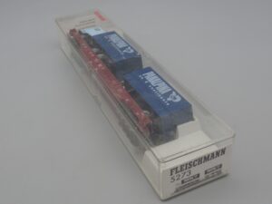 Wagon surbaissé DB Saadkms et camion Panalpina. Fleischmann 5273