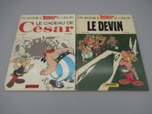 2 BD Astérix - Le cadeau de César et Le Devin