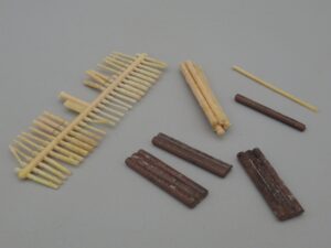 Billes de bois 1 à 4 cm - Echelle H0 ou N